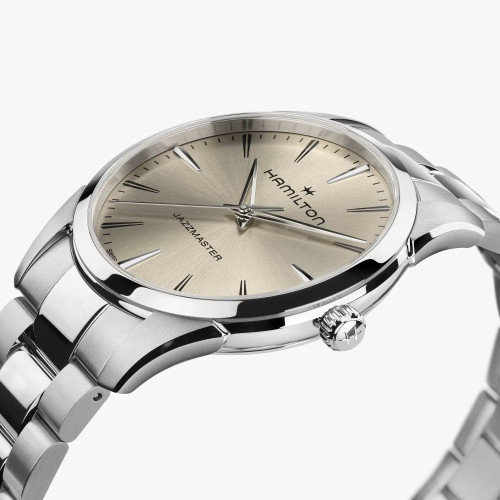 Reloj Hamilton Jazzmaster cuarzo 40mm esfera beige