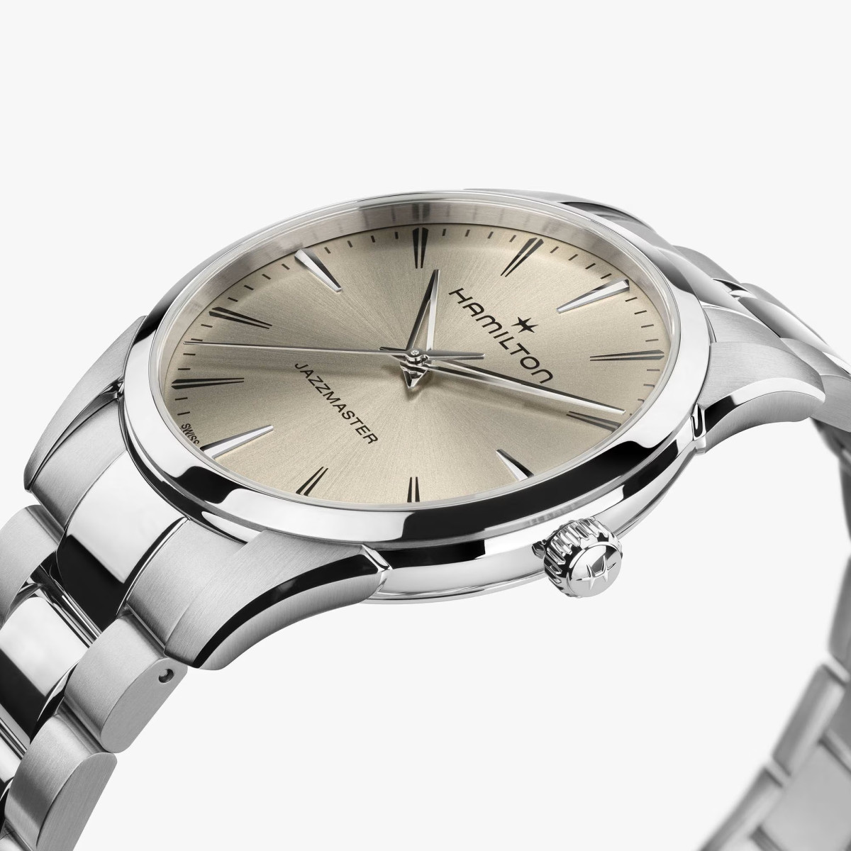 Reloj Hamilton Jazzmaster cuarzo 40mm esfera beige