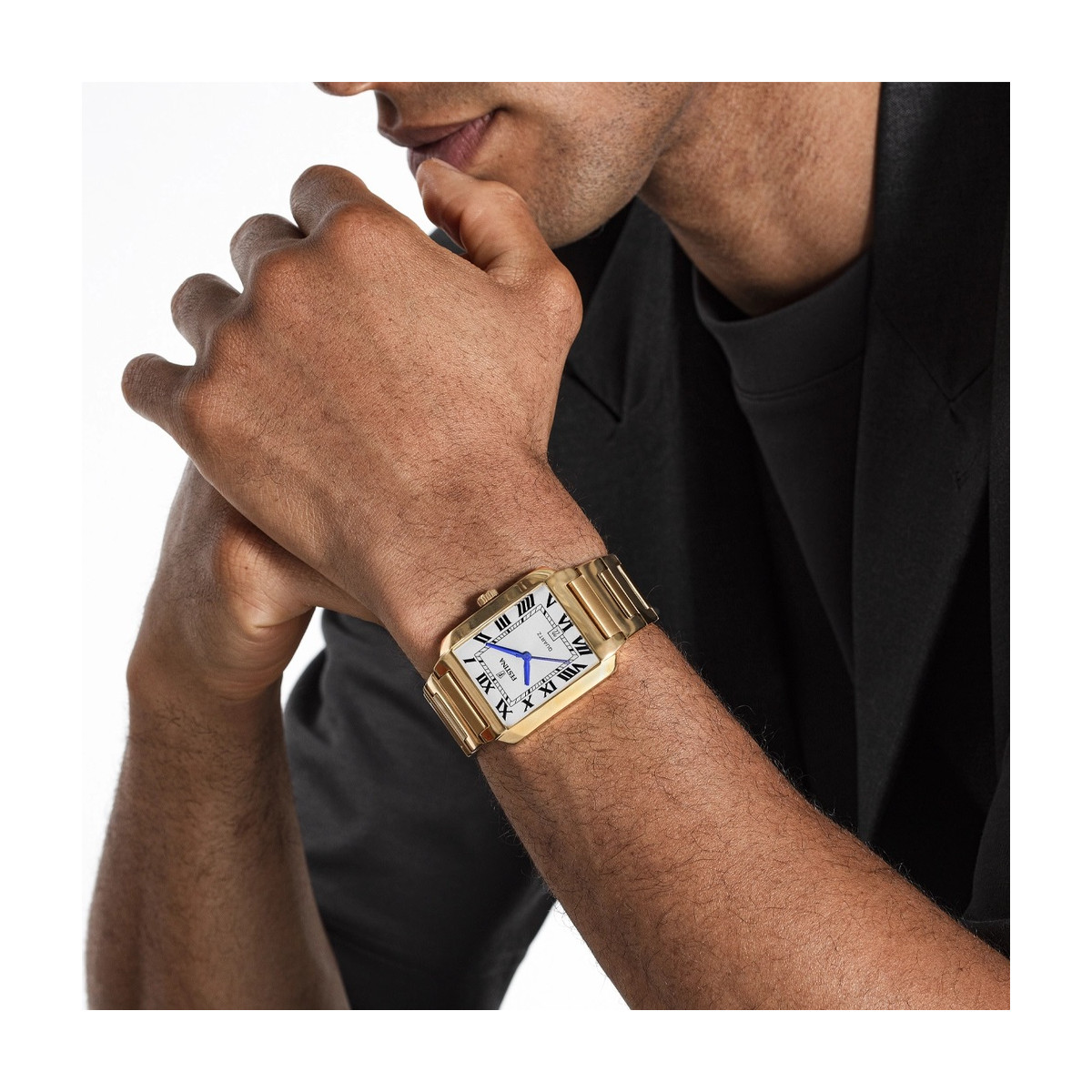 Reloj Festina para hombre dorado esfera gris con números romanos
