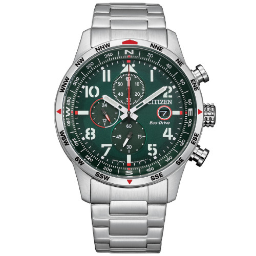 Reloj Citizen Urban Crono Ecodrive 43mm esfera verde