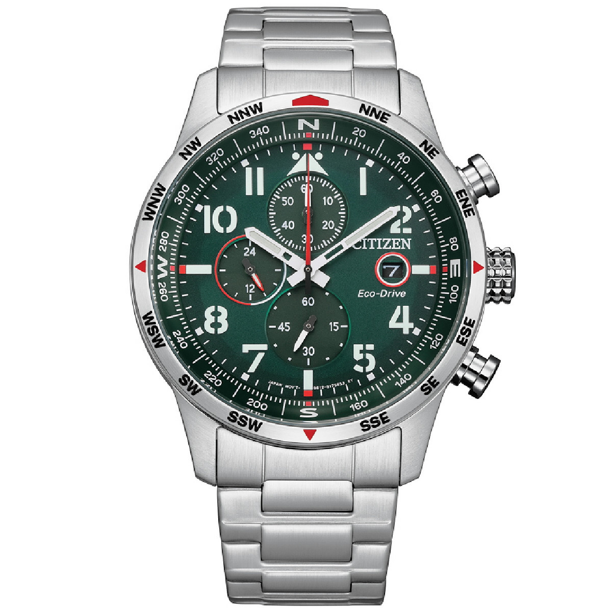 Reloj Citizen Urban Crono Ecodrive 43mm esfera verde