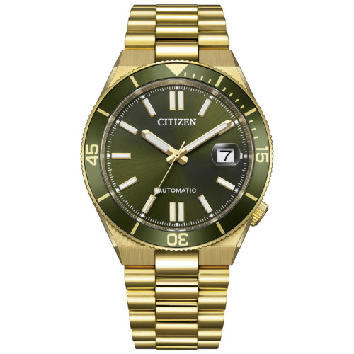 Reloj Citizen Tsuyosa Shore Auto 40mm IP dorado esfera verde