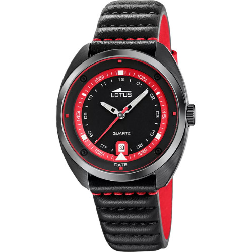 Reloj Lotus Pulse negro y rojo 40mm