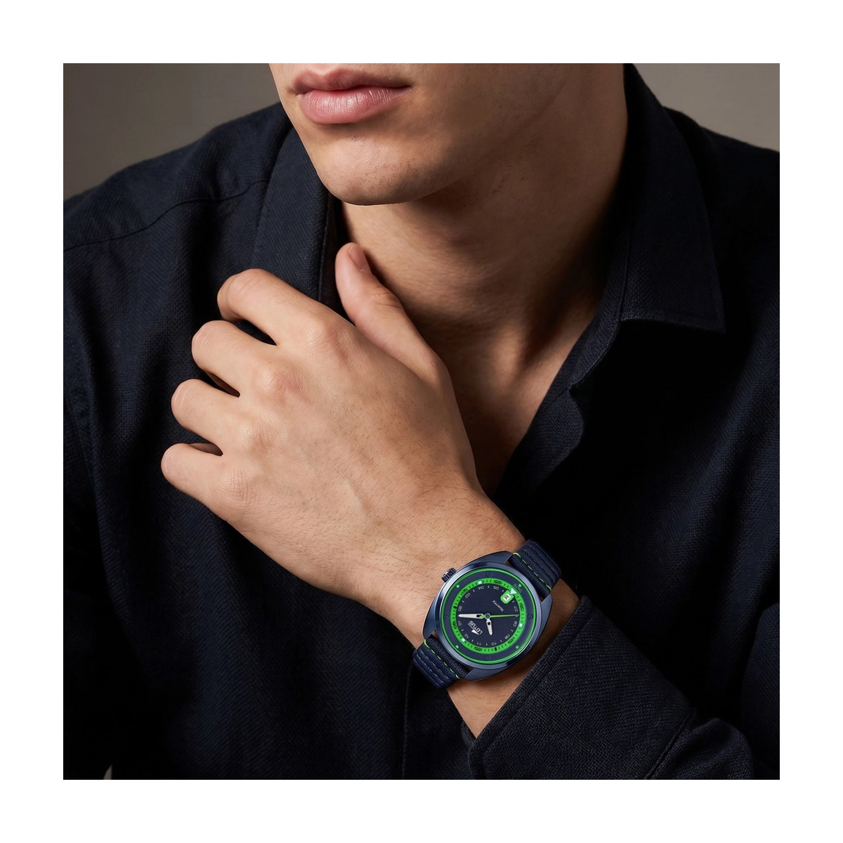 Reloj Lotus Pulse negro y verde 40mm