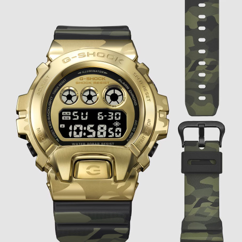 Reloj Casio G-Shock Superior Series caja dorada y correa silicona camuflaje
