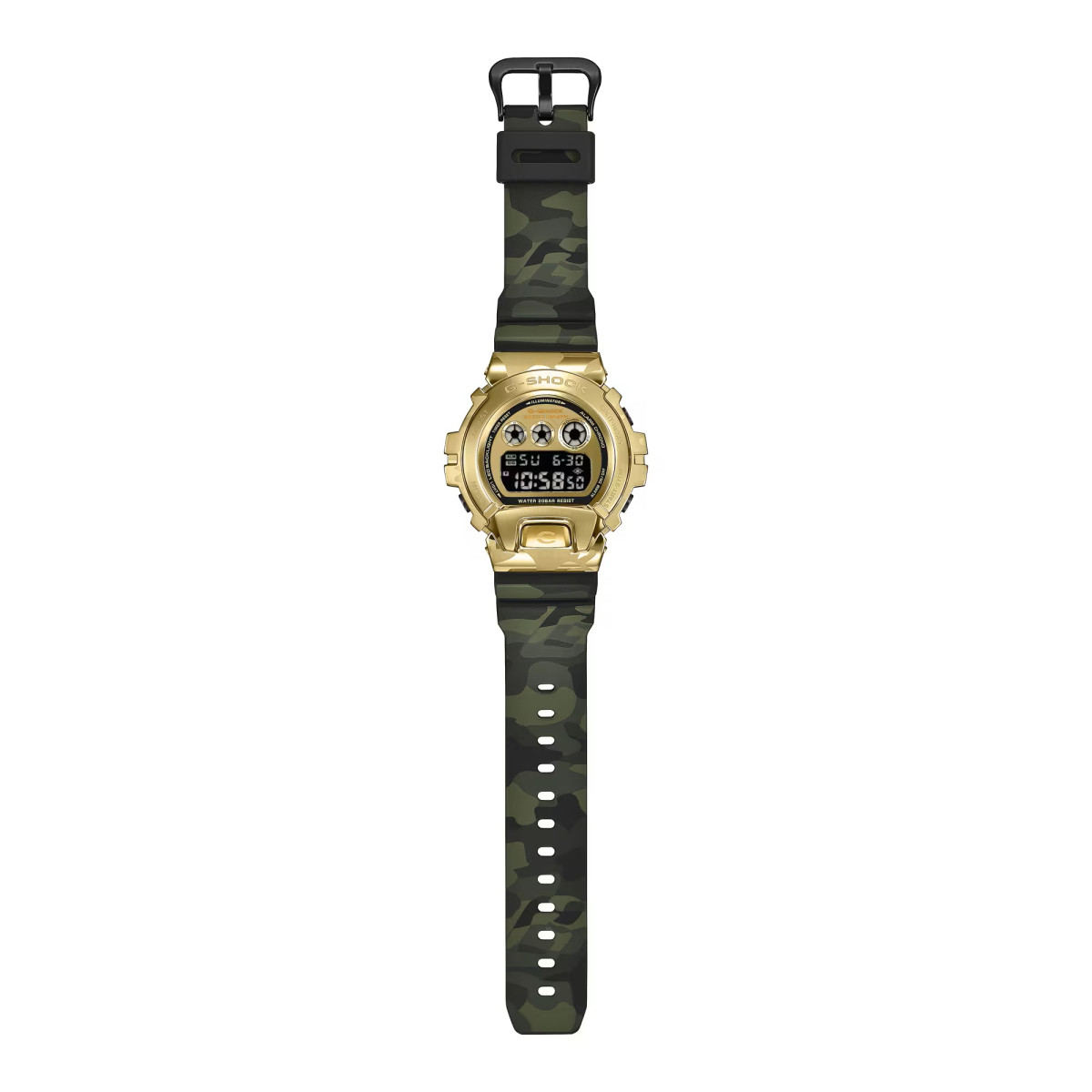 Reloj Casio G-Shock Superior Series caja dorada y correa silicona camuflaje