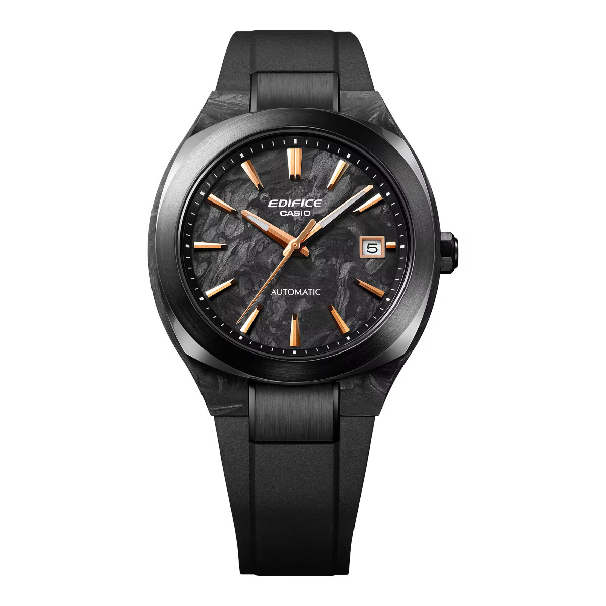 Reloj Casio Edifice Auto caja resina correa caucho