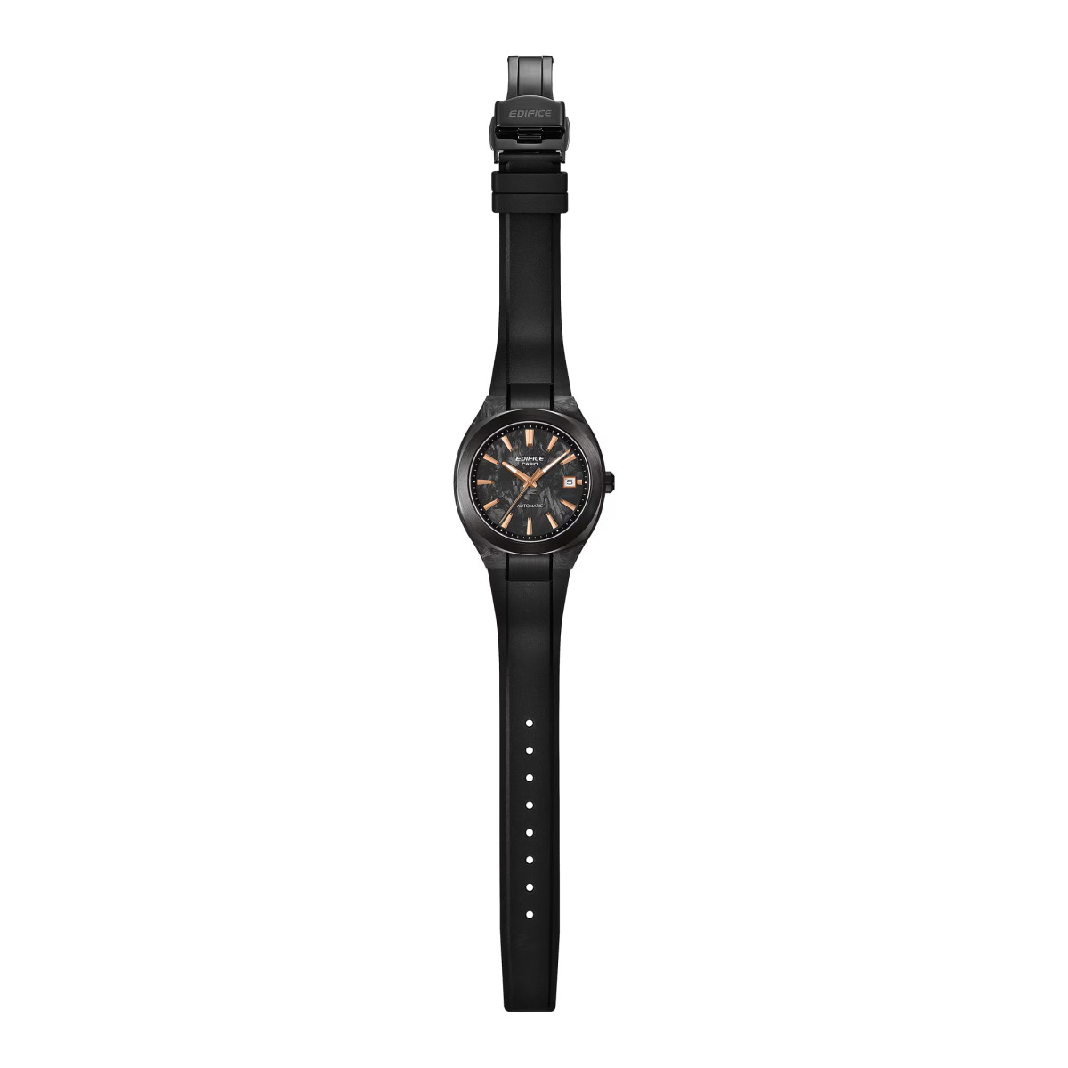 Reloj Casio Edifice Auto caja resina correa caucho