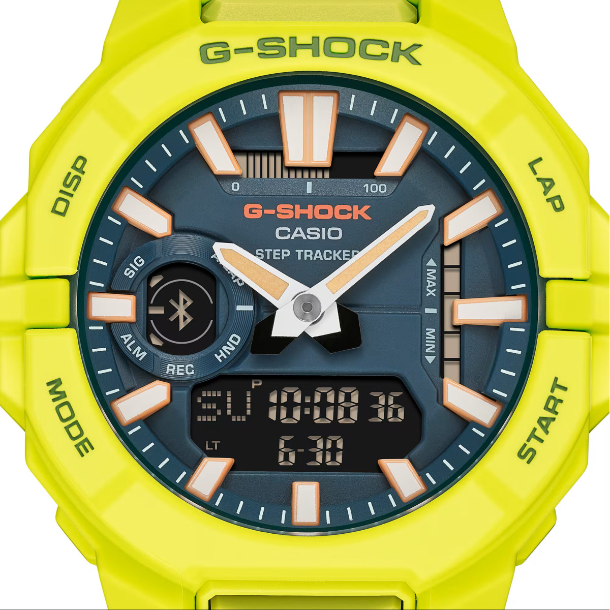 Reloj Casio G-Shock Basic Series G-SQUAD color verde y esfera azul