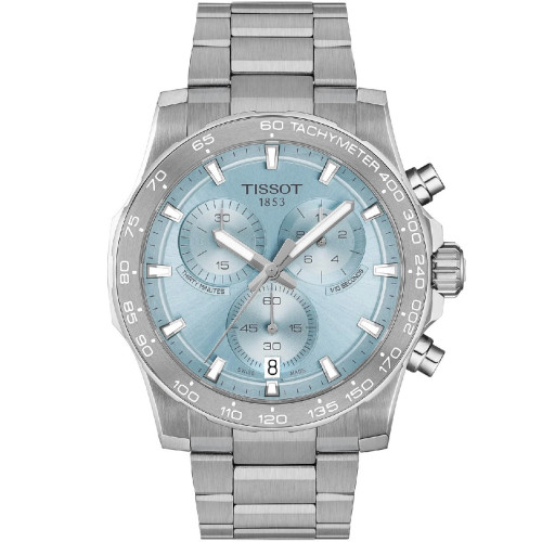 Reloj Tissot Supersport Chrono 42mm esfera azul cielo
