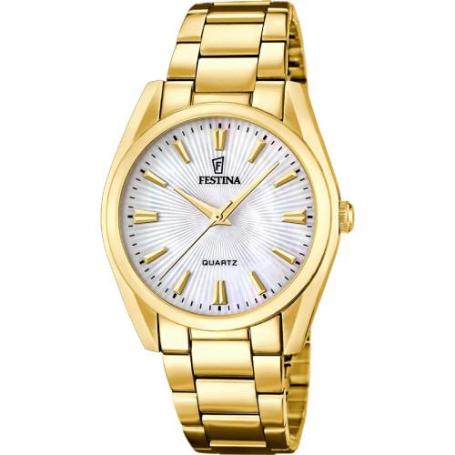 Reloj Festina dorado colección Alegria para mujer esfera nácar