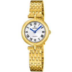 Reloj de mujer Festina Mademoiselle dorado 26mm esfera gris plata con números romanos