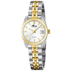 Reloj Lotus Old Money Bicolor esfera gris plata 26mm