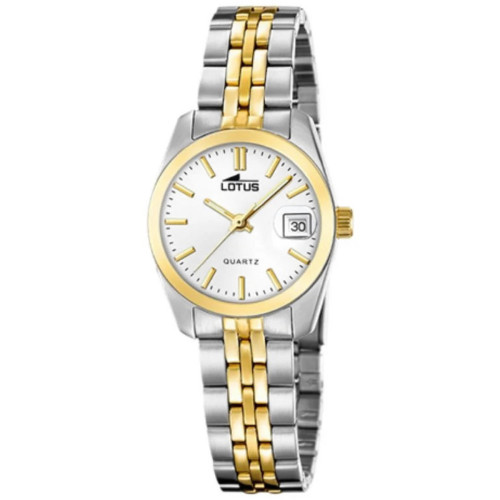 Reloj Lotus Old Money Bicolor esfera gris plata 26mm