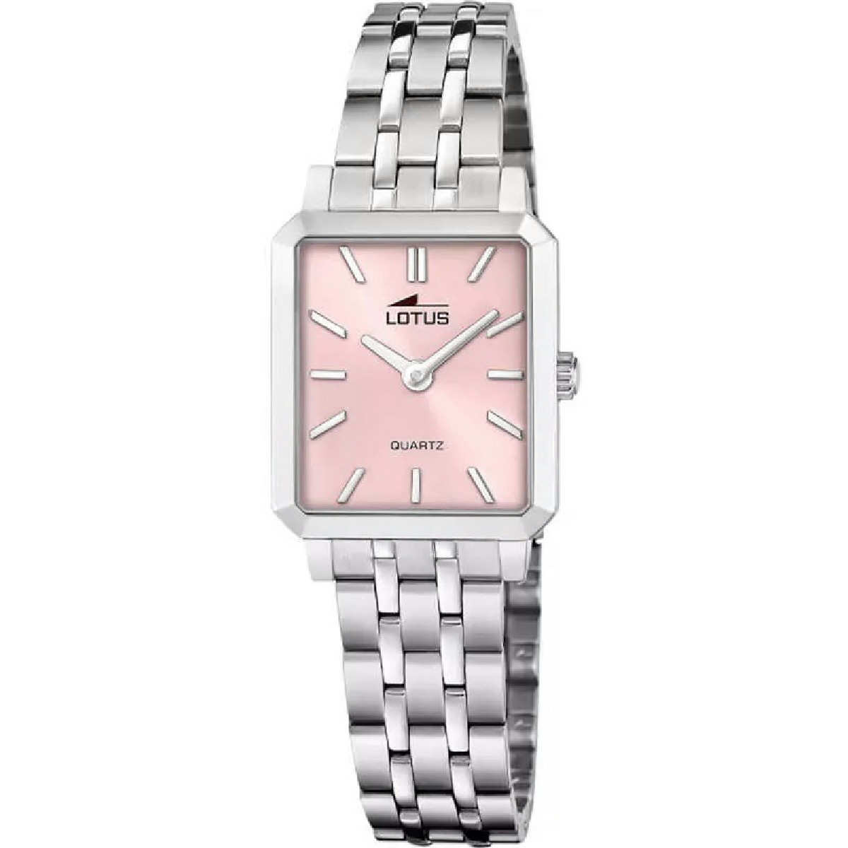 Set reloj Lotus Together para mujer esfera rosa  22x33mm con pulsera de acero