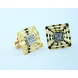 Pendientes oro 750 blanco y amarillo