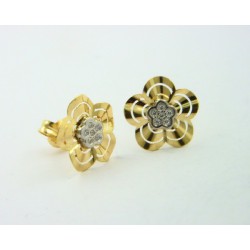 Pendientes oro 750 blanco y amarillo