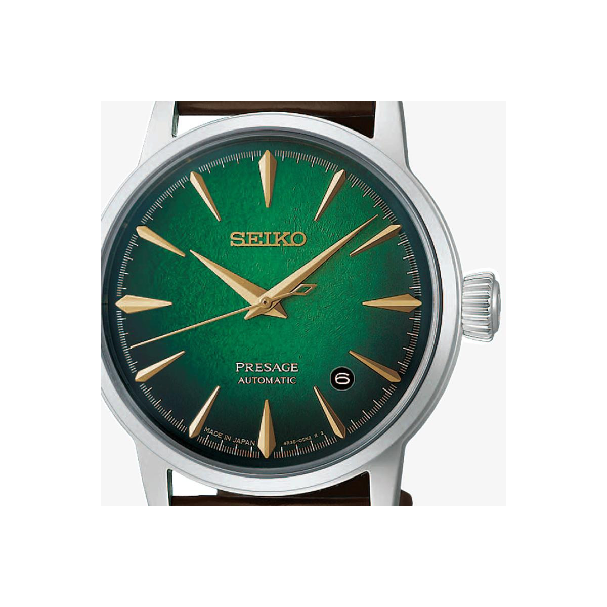 Reloj Seiko Presage Cocktail Time Mint Mist 38.5mm esfera verde