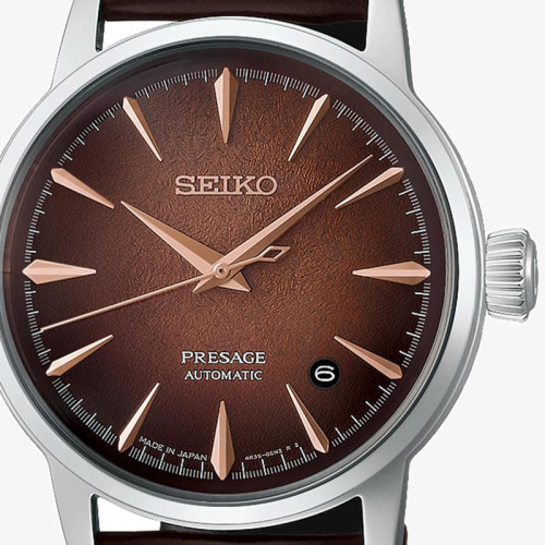 Reloj Seiko Presage Cocktail Time Whiskey Mist 38.5mm esfera marrón