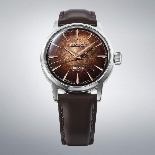 Reloj Seiko Presage Cocktail Time Whiskey Mist 38.5mm esfera marrón