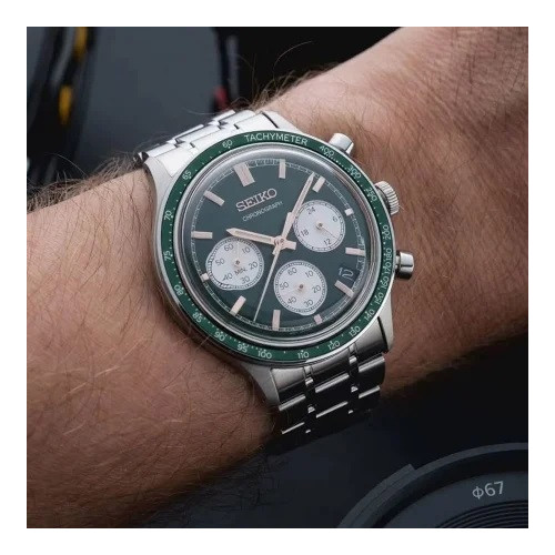 Reloj Seiko Crono Neo Sport esfera verde 38.5mm