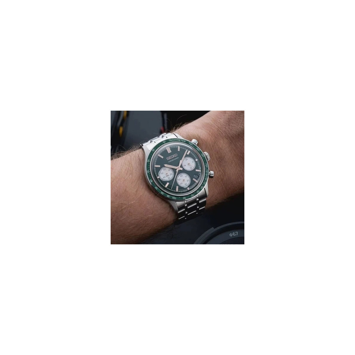 Reloj Seiko Crono Neo Sport esfera verde 38.5mm