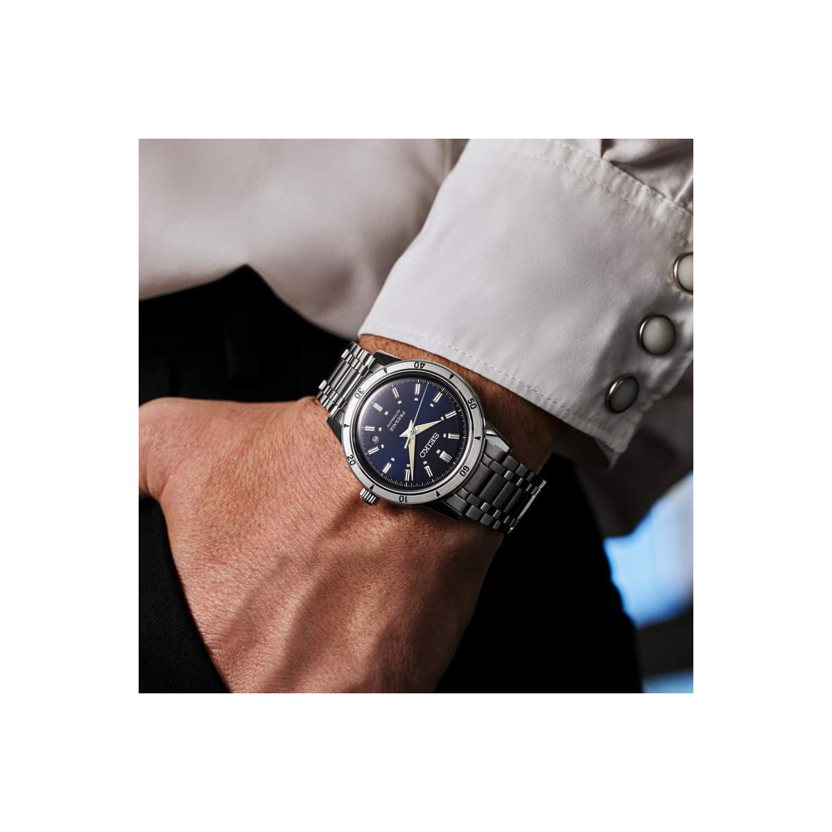Reloj Seiko Presage Style 60's 4R35 esf azul 39mm