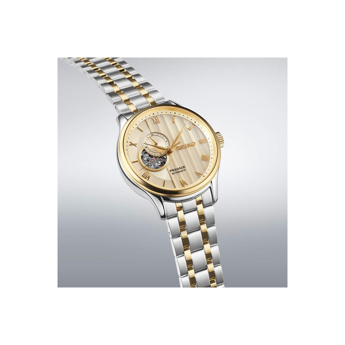 Reloj Seiko Presage Jardin Japones 4R39 Beige 41mm