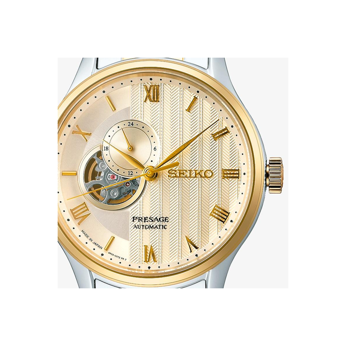 Reloj Seiko Presage Jardin Japones 4R39 Beige 41mm
