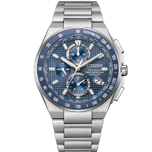 Reloj Citizen SuperTitanium Crono Radiocontrolado esfera azul 42mm