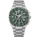 Reloj Citizen SuperTitanium Crono Radiocontrolado esfera verde 42mm