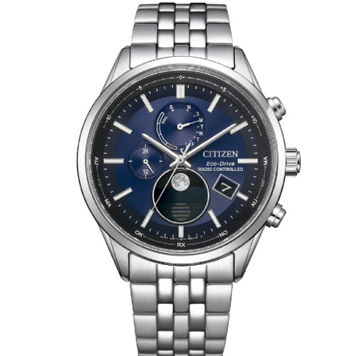 Reloj Citizen Tsuki-yomi Moonphase Radiocontrolado esfera azul 42mm