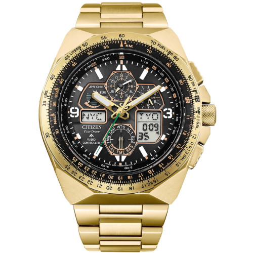 Reloj Citizen Skyhawk Dorado Eco Drive 50 Aniversario de la colección Radiocontrol