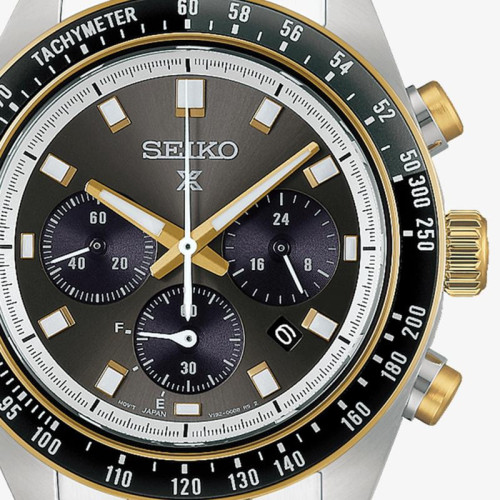 Reloj Seiko Prospex Speedtimer Crono Solar esfera Gris