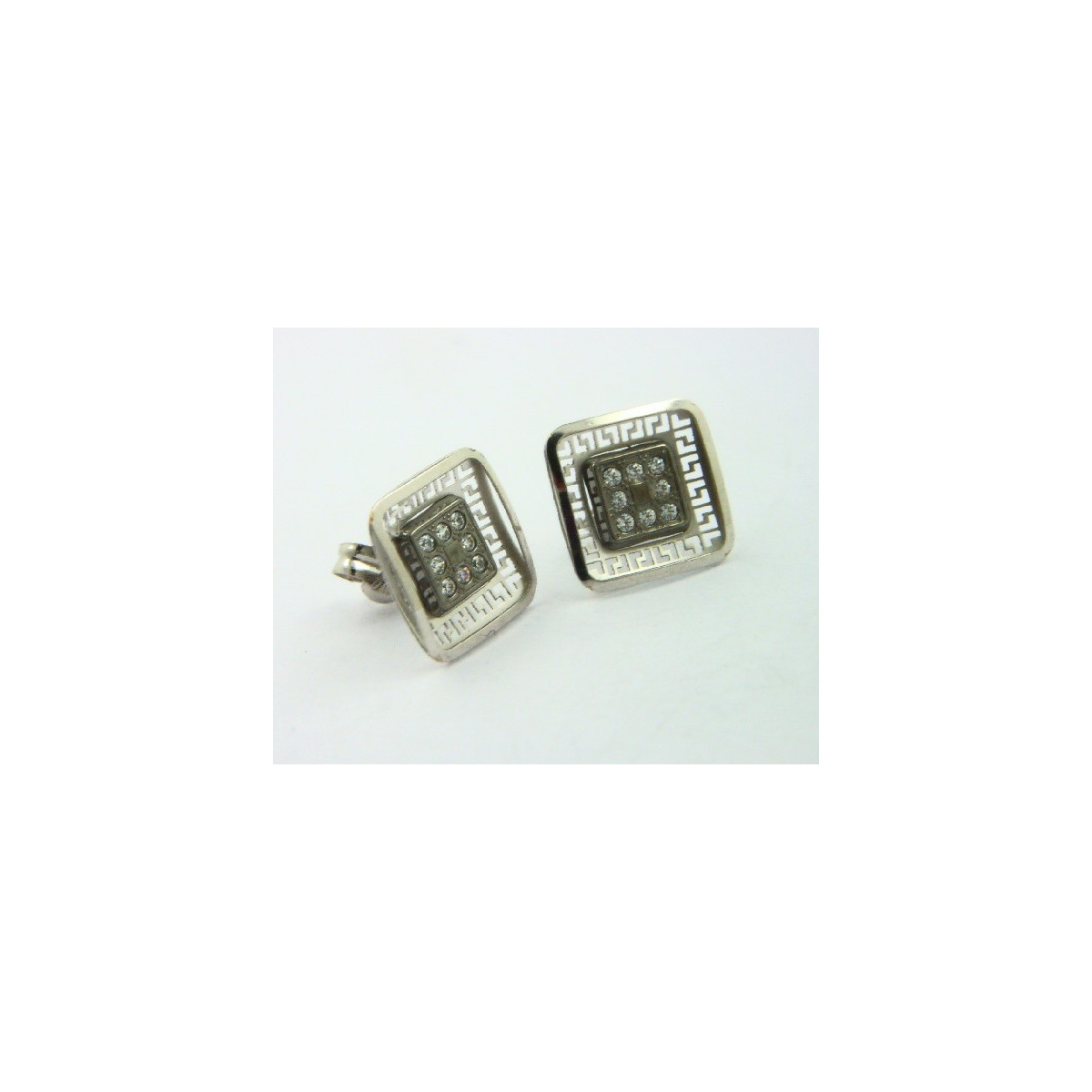 Pendientes oro blanco 750