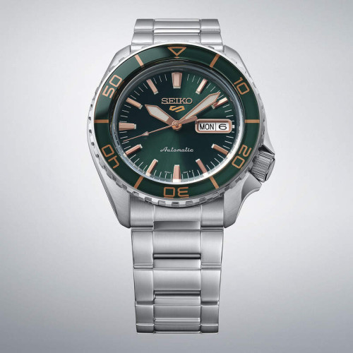 Seiko 5 Sports SKX Suits Verde-Oro Rosa