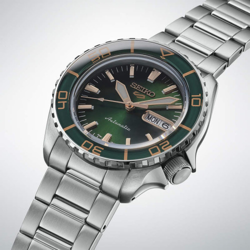 Seiko 5 Sports SKX Suits Verde-Oro Rosa