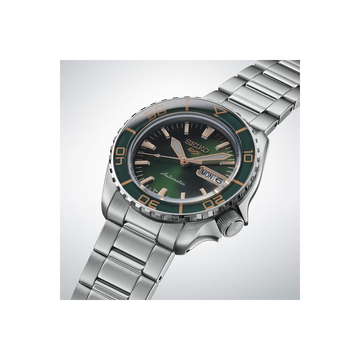 Seiko 5 Sports SKX Suits Verde-Oro Rosa