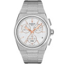 Reloj Tissot PRX Cronógrafo 41 esfera gris plata