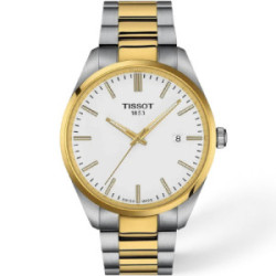 Reloj Tissot PR 100 bicolor esfera blanca 40mm para hombre
