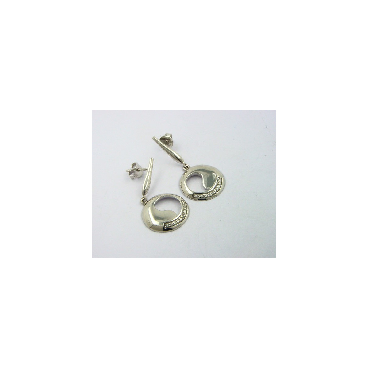 Pendientes Jorge Revilla plata 925 con brillantes