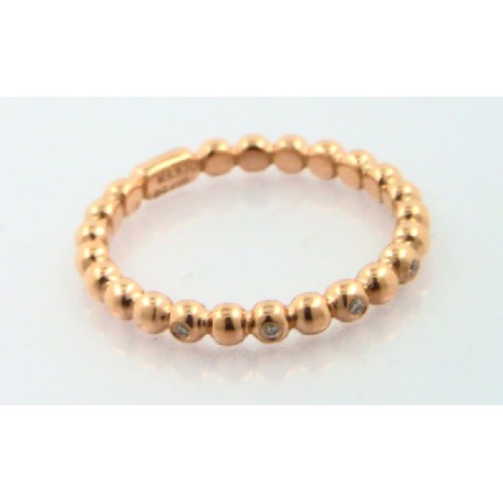 Anillo oro rosa 18k con diamantes