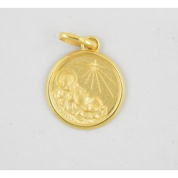 Medalla oro 750 Niño entre Pajas