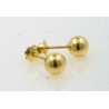 Pendientes oro 750 bola lisa 5mm