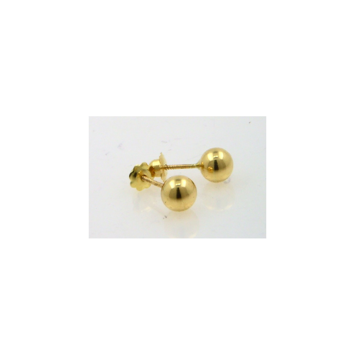 Pendientes oro 750 bola lisa 5mm