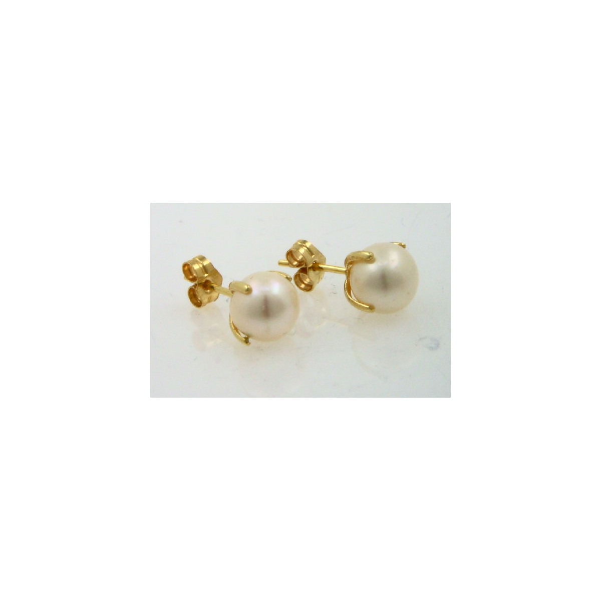 Pendientes oro 750 con perlas