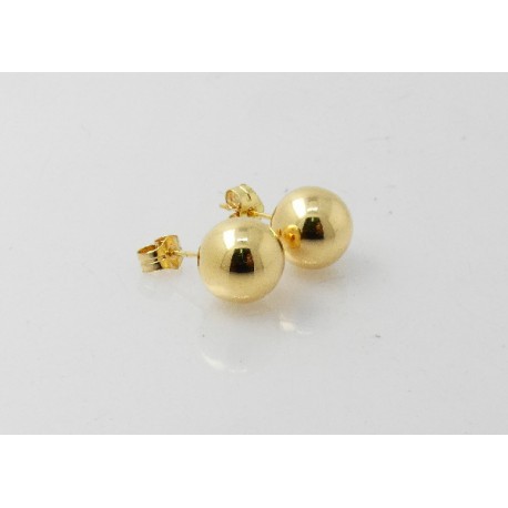 Pendientes oro 750 bola 10mm