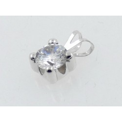Colgante oro blanco 750 con circonita