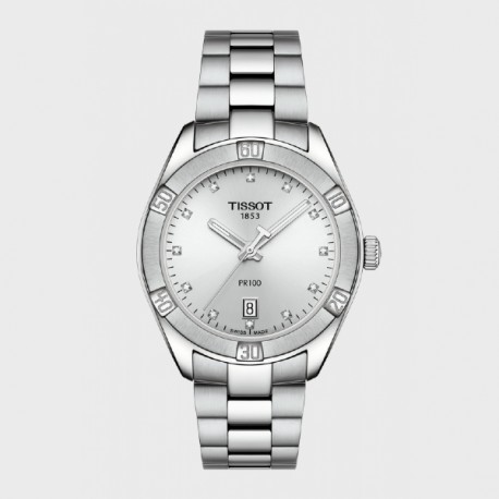 Reloj Tissot PR100 Sport Chic con brillantes